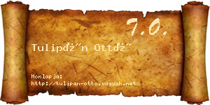 Tulipán Ottó névjegykártya